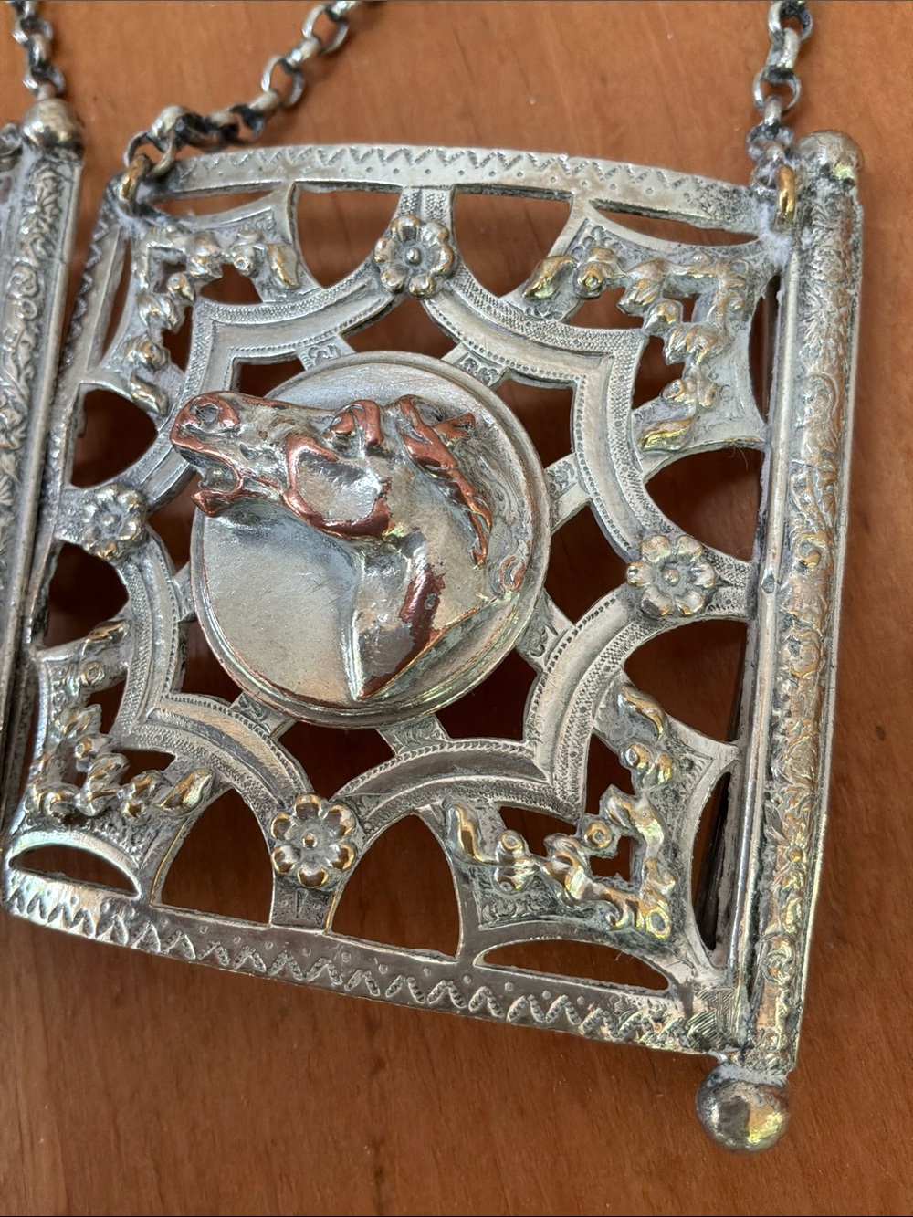 Silver-plate 2 piece Belt Buckle